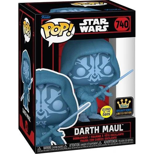 Funko Pop! Star Wars Hologram Darth Maul GITD Vinyl Figure #740 - Specialty Series