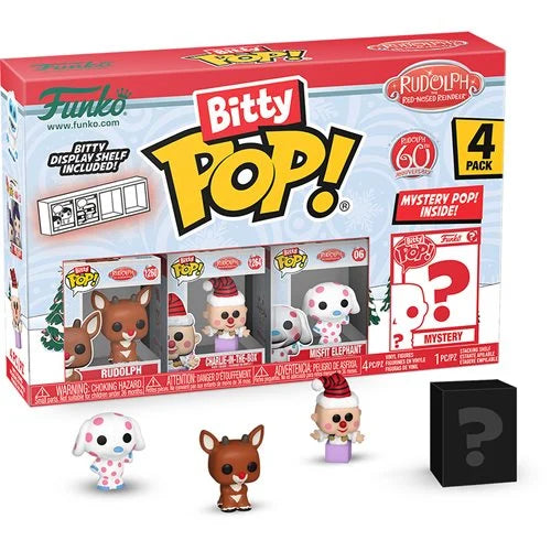 Funko Bitty Pop! Rudolph the Red-Nosed Reindeer Rudolph Funko Mini-Figure 4-Pack