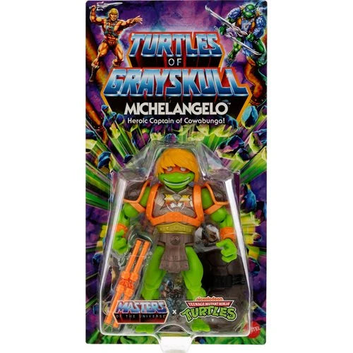 Mattel MOTU x TMNT Turtles of Grayskull Michelangelo Action Figure