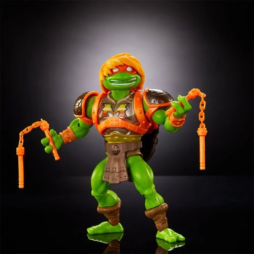 Mattel MOTU x TMNT Turtles of Grayskull Michelangelo Action Figure