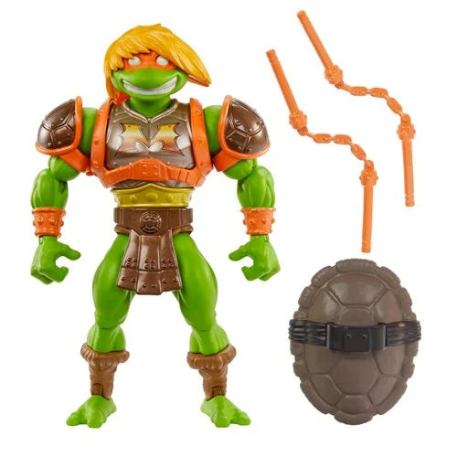 Mattel MOTU x TMNT Turtles of Grayskull Michelangelo Action Figure